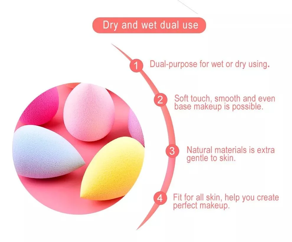 Wholesale Makeup Sponge Latex Free Professional Cosmetic Puff for Foundation Concealer Cream Make up Blender