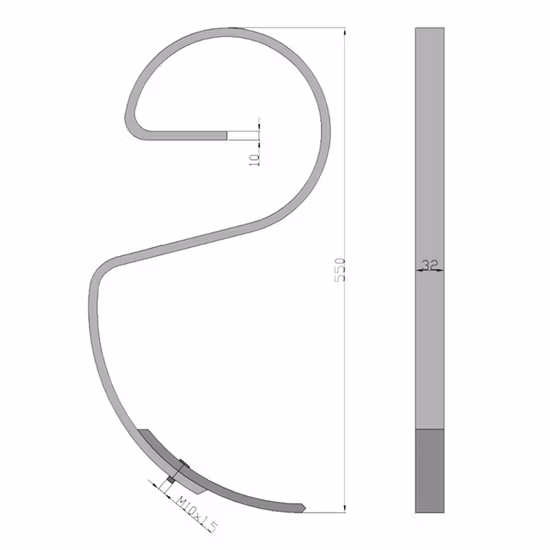 Reversible Point Cultivator Spring Tines Points for Farm Machine Small Plough Cultivator 2-Stroke 52cc Engine Mini Selfpropelled Tiller Rotary Plough