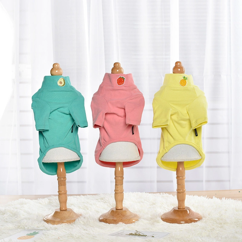 Pet Supply Soft Cotton Pet Cat Clothes Solid Color Pet T-Shirt Clothes Wholesale Pet Products