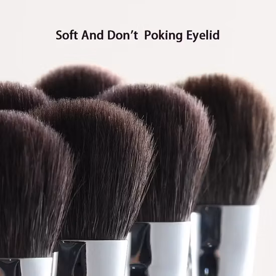 Черные кисти для макияжа из натуральных волос 5 шт. Кисти для подводки глаз